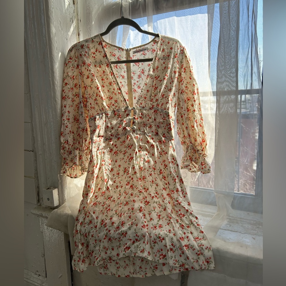 Reformation Floral Print Mini Dress